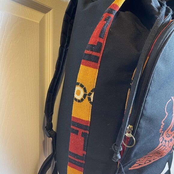 Shazi Collection Ethnic Hobo Bucket Canvas Backpack Bag Extra Large drawstring . - Picture 7 of 13